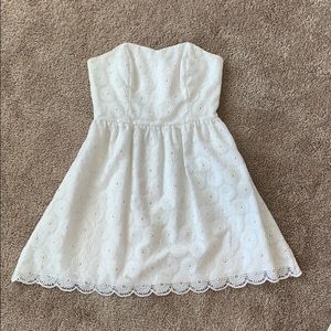 Lily Pulitzer Pearl and lace strapless dress